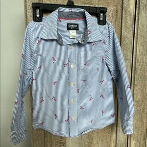 Boys toddler lot of 3 button down shirts (two 4T & one 3T)